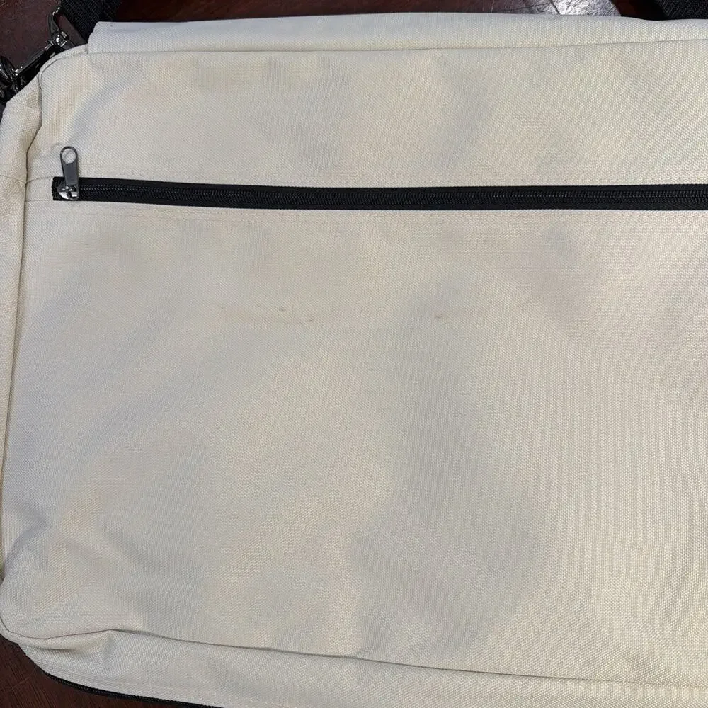 Travel Crossbody Laptop School Bag Beige - See Description